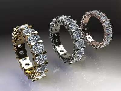 Women Rings 3 Prices all sizes bend collection jewelry 3D print model