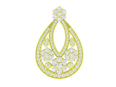 A7769 Luxury Korean Diamond Women Pendant 3D print model