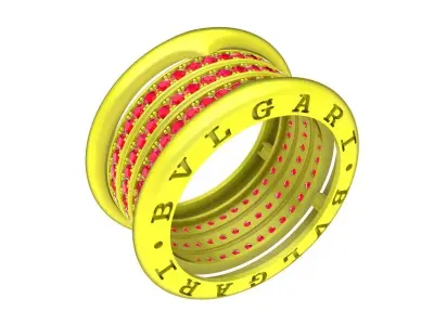 A5662 Luxury Diamond Eternity Signet Women Ring 3D Print 3D print model