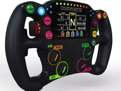 Cosworth CCW MK2 Steering Wheel Low-poly 3D model