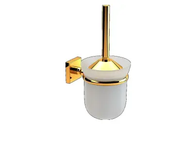 Bay Toilet Brush Glass Short 3D model
