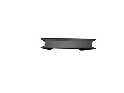 Matte Black Interior Door with Arched Multi-Pane Glass Low-poly 3D model