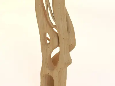 Sahta Maoli Wooden Sculpture 3D model