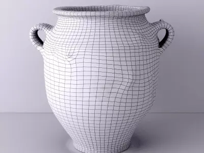 French Terracotta Pot A Confit 1 3D model