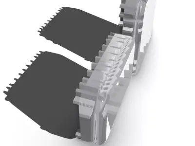 Headlight lenses detailed 2x Square styles 3D print model