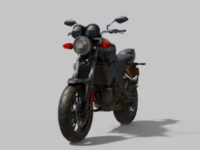 Motorbike Low-poly 3D model