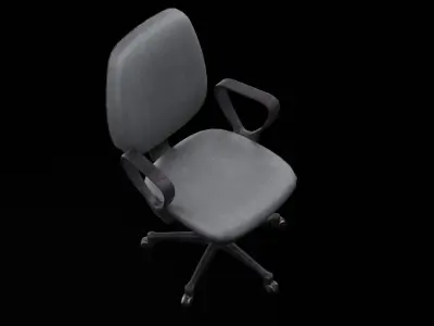 Desktop Office Chair Low-poly 3D model