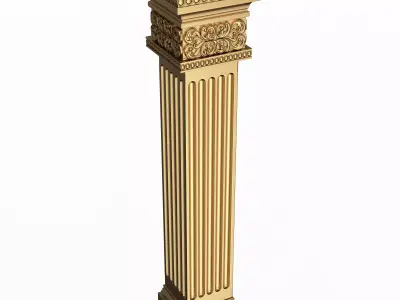 Column Capital 0802 Low-poly 3D model