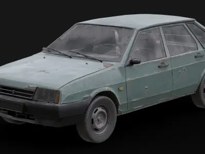 Vaz - 2109 Baltic Low-poly 3D model