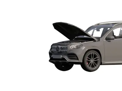 Mercedes Benz GLS with interior 3D model