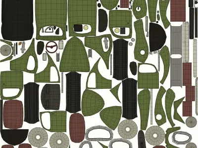 Volkswagen Beetle Low-poly 3D Model Low-poly 3D model