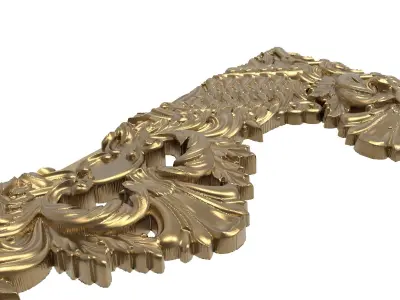 carved frame 3D model 3
