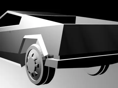 Cybertruck futuristic car 3D model
