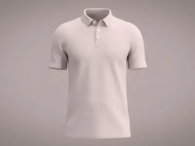 Men Regular-Fit Quick-Dry Golf Polo CLO FILE 3D model