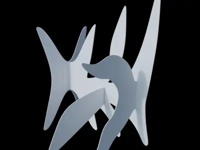 Alexander Calder Sculpture Replica 04 Low-poly 3D model