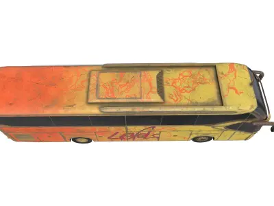 legacy-sr2-xhd-prime bus with graffiti 3D model