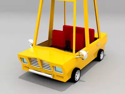 Cartoon car Low poly 3d model Low-poly 3D model