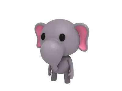 Rigged Elephant 3D model