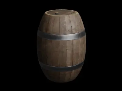 Extensive Barrel Collection Low-poly 3D model