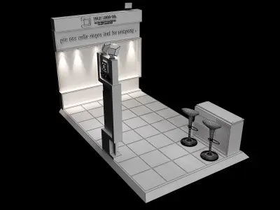  Booth Exhibition Stand a105b 3D model