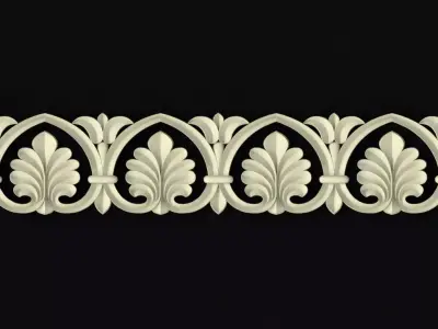 Central decor ornament for furniture 3D model 177