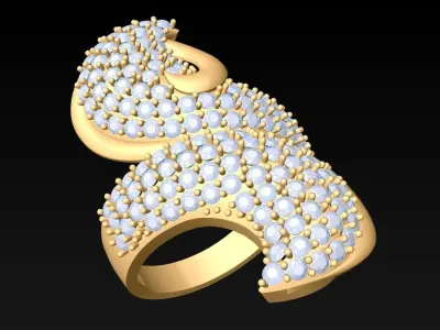Diamond Ring - Womens Rings - N2481 3D print model