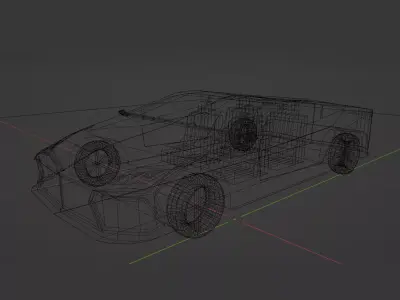 3D Supercar SC 1A Low-poly 3D model