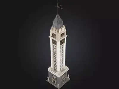 Lego Clock Tower Model  A Playful Tribute to Time and Creativity 3D model
