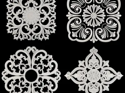 Decorative Wall Rosettes 10 3D model