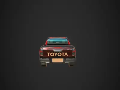 Hilux Black  Low-poly 3D model