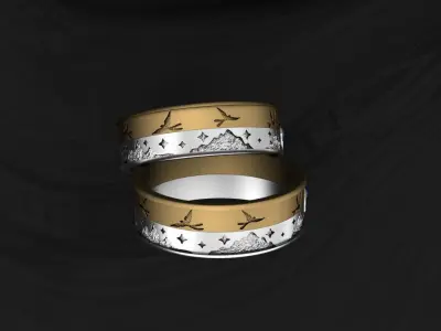 the rings of day and night 3D print model