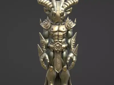 Demon Warrior  Stylized Fantasy Creature 3D Model 3D model