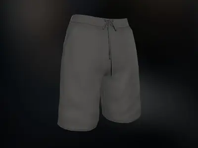 Gray Shorts Low-poly 3D model