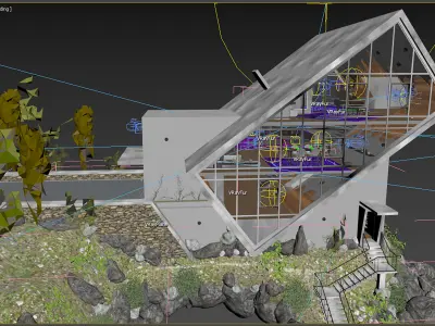 SLOPED HOUSE 3D model