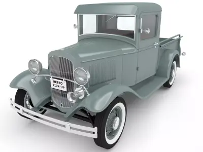 retro pick-up 3D model