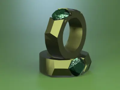 Emerald Ring 3D Model - Luxurious and Expensive Free low-poly 3D model