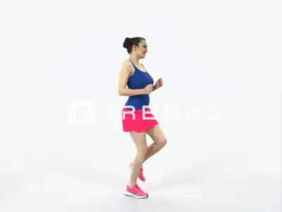Dream 02F Running Jogging Sports Woman Low-poly 3D model