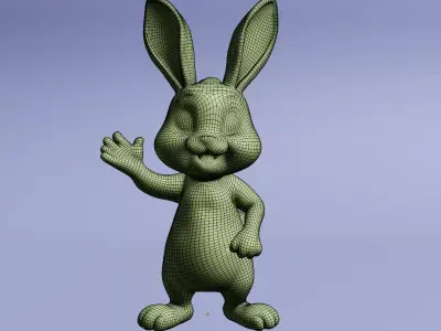 Cute Cartoon Rabbit Toy 3D Printable Model 3D print model