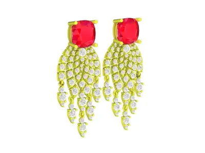 5827 luxury diamond earrings 3D print model