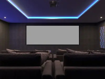 Realistic Home Cinema 3D Model 3D model