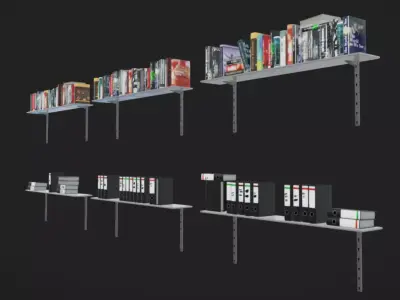 Shelves Low-poly 3D model