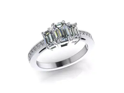 Engagement Ring  STL File Format ready For 3D Printing - CC51 3D print model