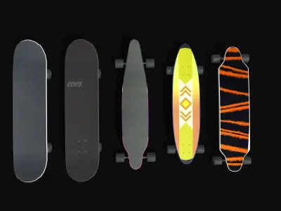 skateborad type 3D model