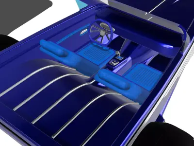 RODSTER Custom Hotrod with Interior n Driveline 3D print model