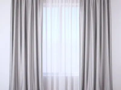 Set 117 Curtains 3D model