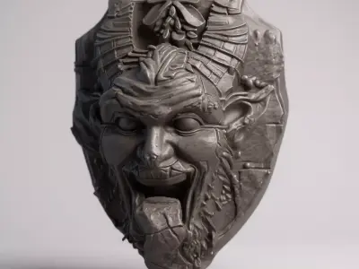 krampus medal decoration christmas 3D print model