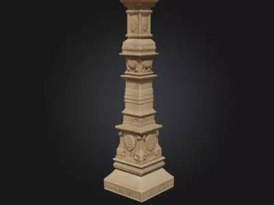 Ancient Pillar Monument  Echoes of Timeless Civilizations 3D model