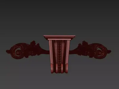 Classical Stone Carving 02 Low-poly 3D model