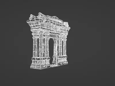 Ancient Temple Gate 3D Model   3D model