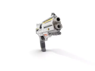 Futuristic Blaster model pack Low-poly 3D model